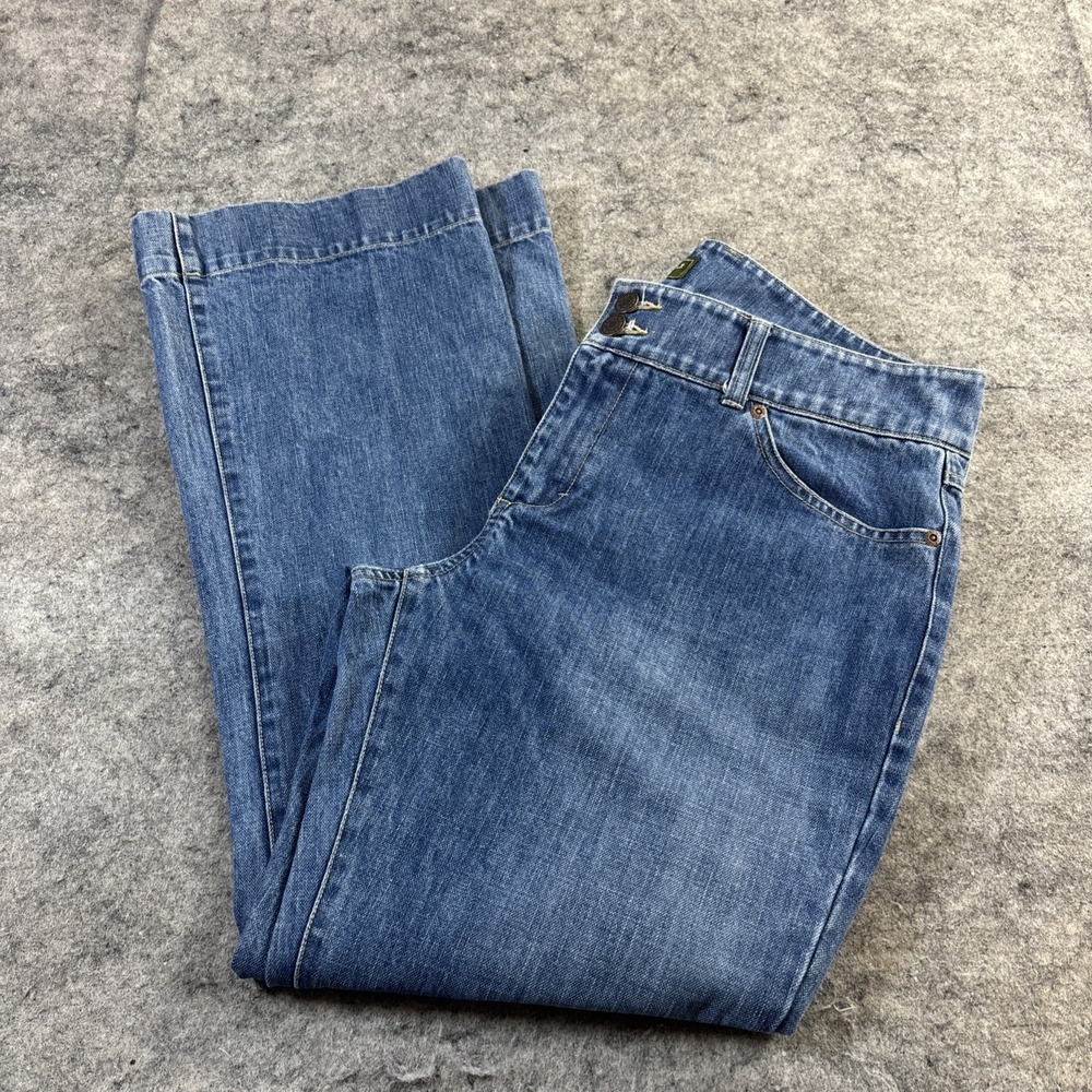 Eddie Bauer Curvy Boot Cut Jeans Women's 16 Medium Wash Stretch‎ Blue Denim